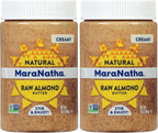MaraNatha Natural Creamy Raw Almond Butter,16 Ounce Jar,(Pack of 2)