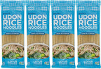Lotus Foods Organic Brown Udon Rice Noodles - Gluten Free Udon Noodles, Organic Brown Rice Noodles, Vegan Asian Style Noodles, Whole Grain, Non GMO - 8 oz (Pack of 4)