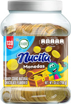 Nucita Monedas Gold Jar, Chocolate Flavored Candy Coins, 120 Coins, 25 oz (Pack of 1)
