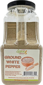Ground White Pepper | Dried Herb & Seasoning | by Dasher's Spice & Beans | 5 lbs