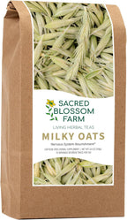 Milky Oats, Organically Grown in Wisconsin | 5.6 oz | 79 Servings | Sacred Blossom Farm | Herbal Tea & Medicinal Herbs | Loose Leaf | Regenerative Farming | Single Source | Avena Sativa