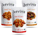 Kevin's Natural Foods Paleo Simmer Sauce Variety Pack - Stir-Fry Sauce, Gluten Free, No Preservatives, Non-GMO - 3 Pack (Orange/Kung Pao/Honey Garlic)