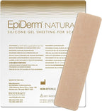 Epiderm Silicone Gel Scar Sheets - Premium-Grade Silicone Scar Sheets for Optimal Scar Care - Versatile, Flexible & Reusable - Ideal for C-Section, Tummy Tuck & Hysterectomy Scars - 1.4x6 in, Natural