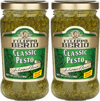 Filippo Berio Pesto, Classic Basil, 6.7 Ounce Glass Jar, Gluten Free, Non-GMO (Pack of 2)