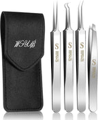 WSYUB Professional Blackhead Tweezers, Blackhead Remover Tools,Ingrown Hair Removal Kit