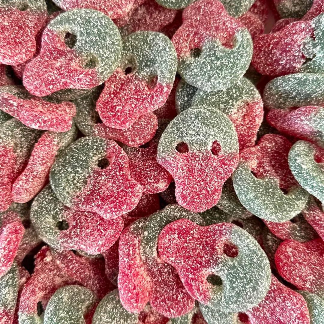 1 Pound Sour Swedish Skull Candy – Vegan Gummies – Imported From Sweden – Packaged by The Penny Candy Store (Sour Watermelon)