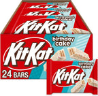 KIT KAT Birthday Cake Flavored Creme with Sprinkles, Bulk, Individually Wrapped Wafer Candy Bars, 1.5 oz (24 Count)