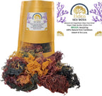 Wildcrafted Sea Moss | Gold - Purple - Green - Mixed | 100% Natural Irish Moss from St.Lucia | Mineral-Rich Superfood | 8oz Sun-Dried Moss | NO Preservatives NO Chemicals