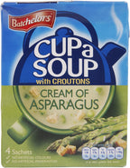 Batchelors Cup a Soup with Croutons Cream of Asparagus 4 Sachets 117 g (Pack of 9)