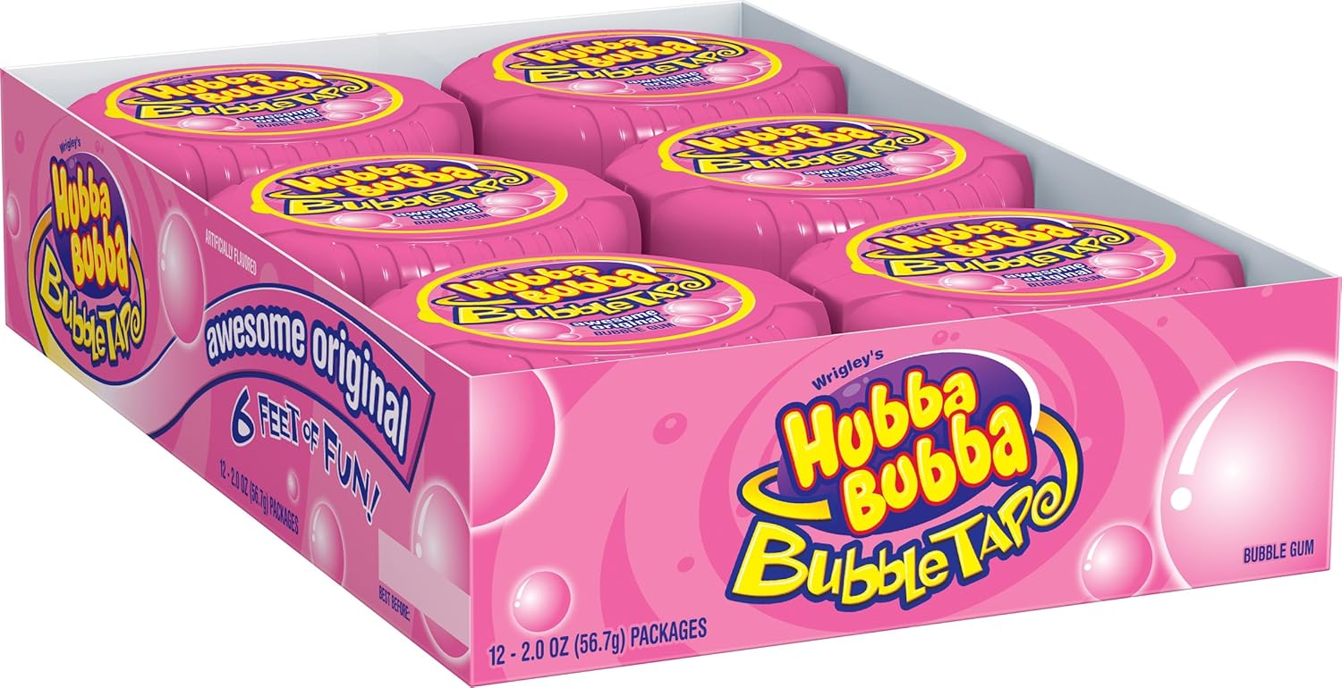 Hubba Bubba Bubble Tape Original, 6-null Boxes (Pack of 24)