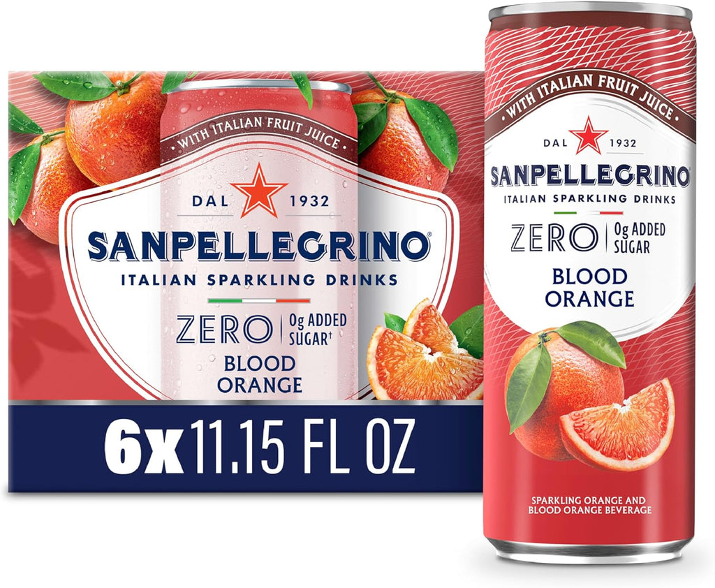 Sanpellegrino Italian Sparkling Drink, Blood Orange, 6 Cans