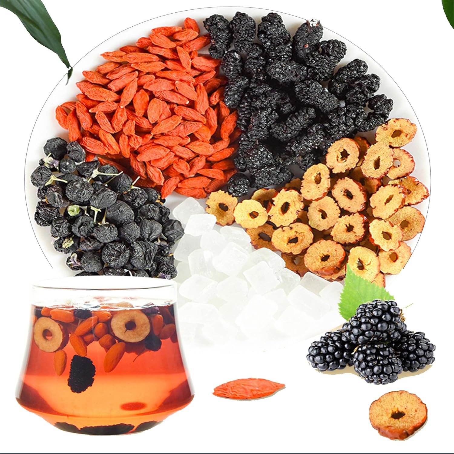 Mulberry goji berry red jujube tea 7.05 oz / 200g Combination Flower Fruit Tea
