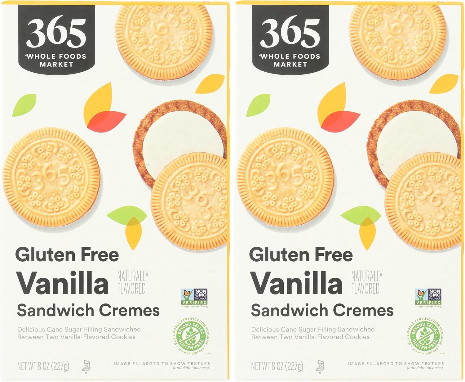 365 by Whole Foods Market Vanilla Sandwich Cremes, 8 OZ (Pack of 2)