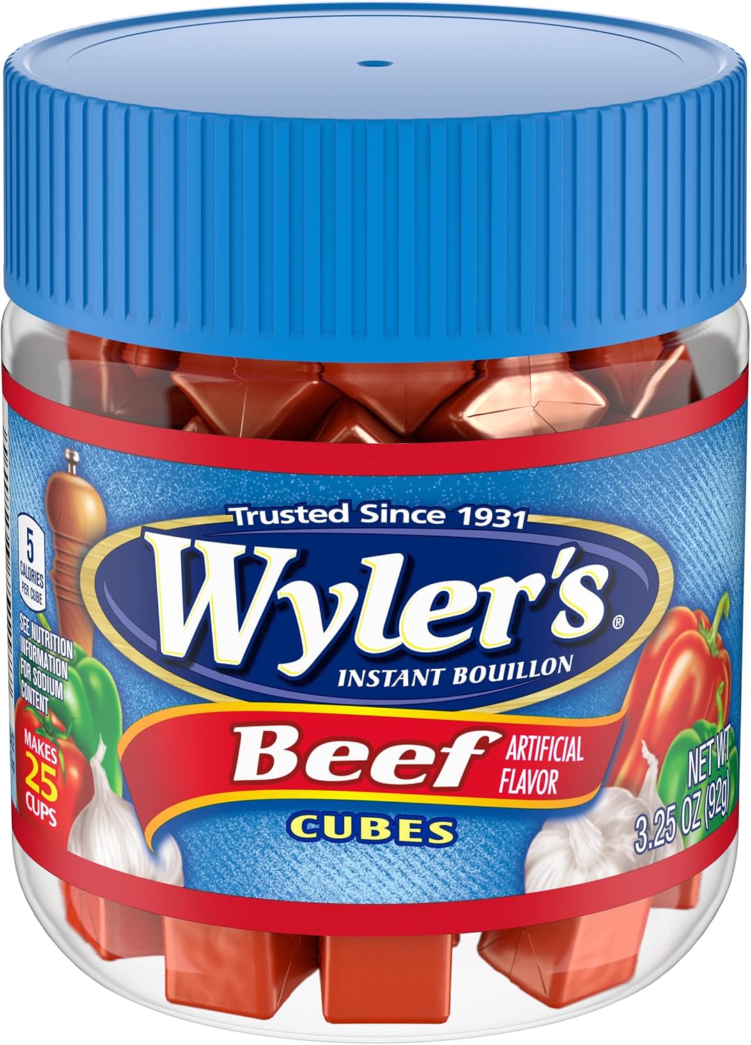 Wyler's Instant Bouillon Beef Flavored Cubes (3.25 oz Jar)