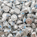 Milk Chocolate Candy In Silver Foil approx 50 Pieces 8 OZ