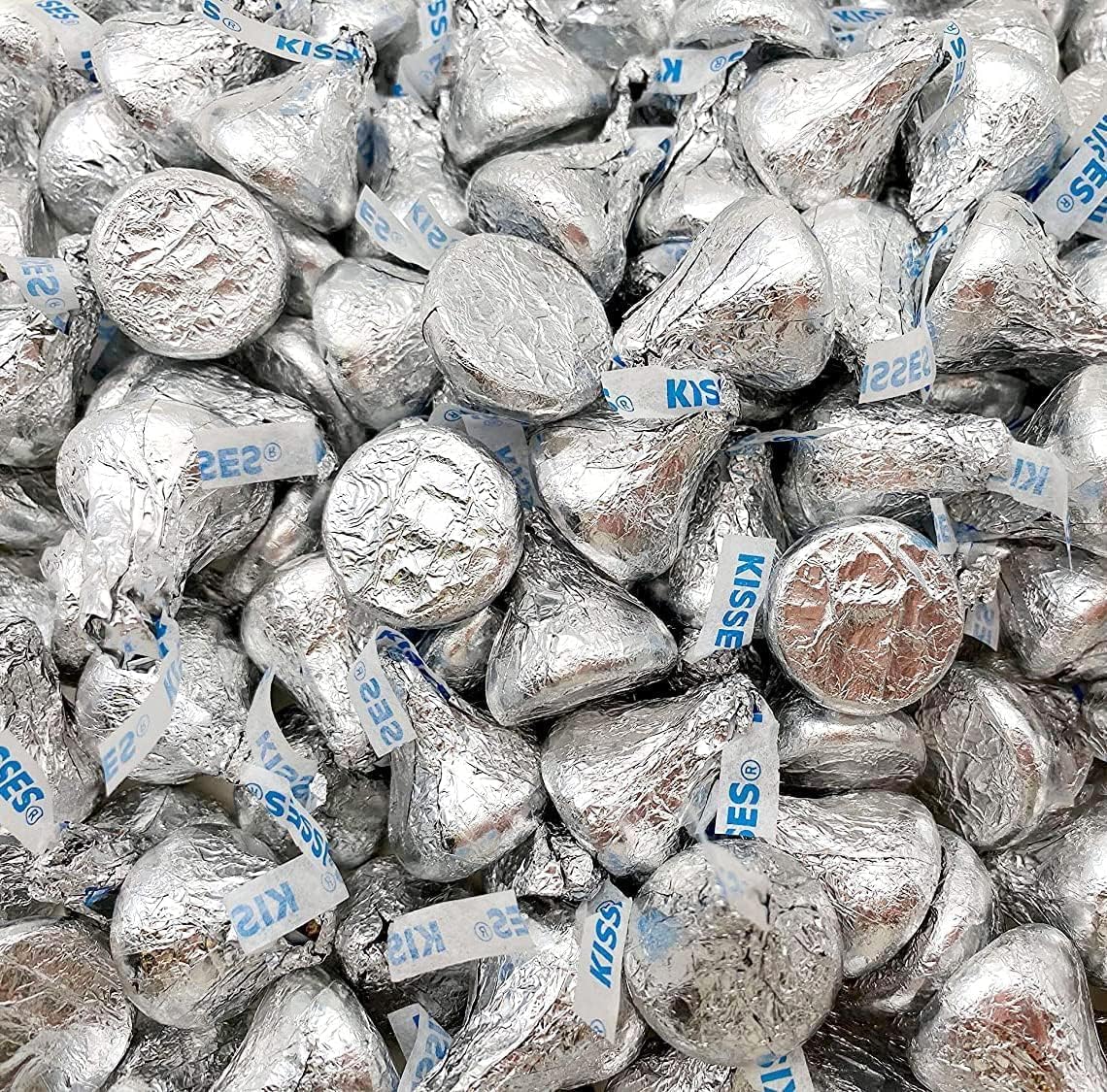Milk Chocolate Candy In Silver Foil approx 50 Pieces 8 OZ