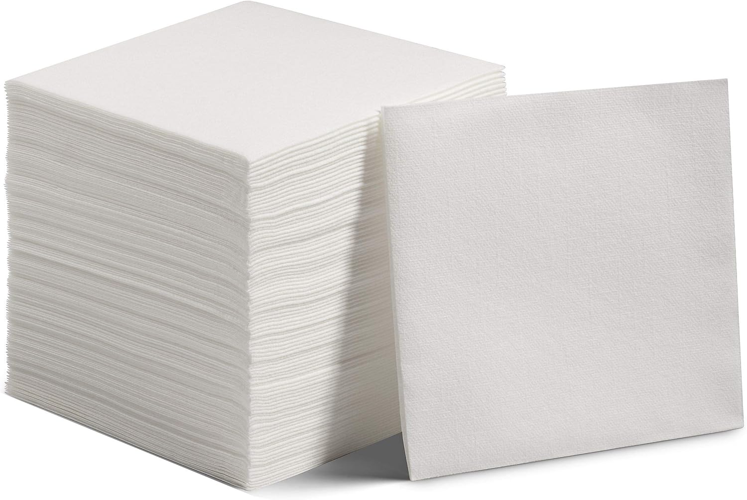 200 Linen-Feel Dessert And Beverage Napkins - Disposable Cloth-Like Cocktail Paper Napkins, Made In USA - Soft and Absorbent For Bar, Restaurant, Café, Wedding, Parties (200-Pack)