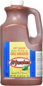El Yucateco Red Habanero Hot Sauce - 68 oz. - Half Gallon | Authentic Mexican Hot Sauce | Bold, Spicy & Flavorful | Professional Foodservice Bottle