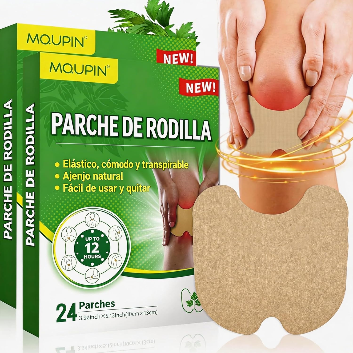 MQUPIN 48 Knee Patches, Warm Patches for Knees, Back, Shoulders and Neck