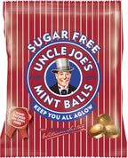 Uncle Joe’s Sugar Free Mint Balls 60g (2.1 Oz) | Handmade Vegan British Candy | Real Peppermint Oil Mints Individually Wrapped Hard Candy | English Breath Mints Gift & After Dinner Treat from UK