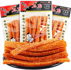 Spicy Strips - Spicy Gluten Latiao, Chinese Special Casual Snack Food, Made From Wheat/Chili/Spice, Low Sugar and Low Calories, Best Vegan, 102g (Pack of 3)