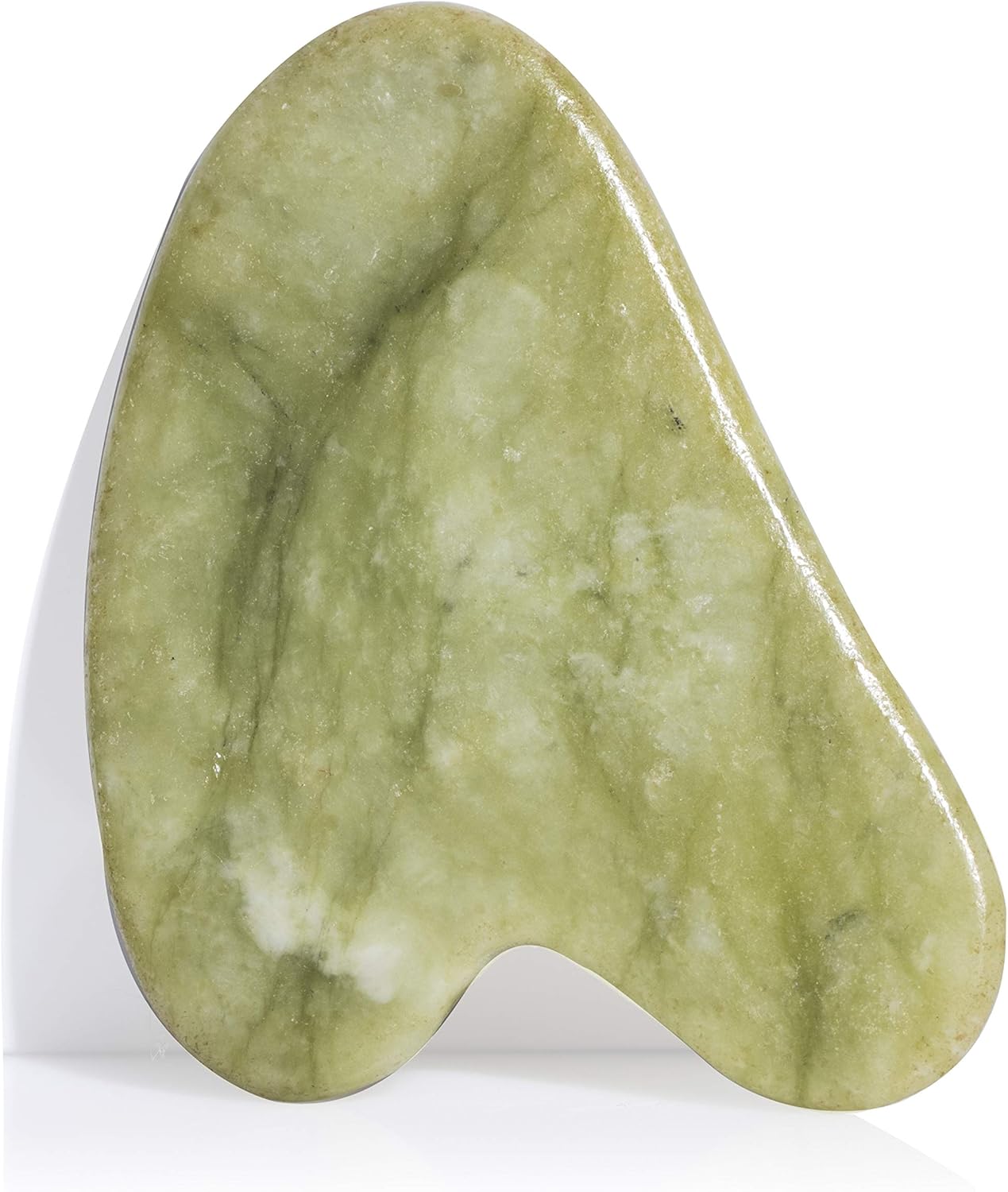 Guasha Scraping Massage Tool – Jade Gua Sha Board - Traditional Scraper Tool for Anti-Aging - Natural Stone Aventurine Guasha - for Silky Smooth and Beautiful Skin - By Sandine