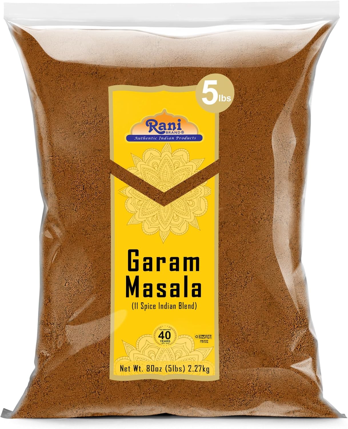 Rani Garam Masala Indian 11-Spice Blend 80oz (5lbs) 2.27kg Bulk ~ All Natural, Salt-Free | Vegan | No Colors | Gluten Friendly | NON-GMO | Kosher | Indian Origin