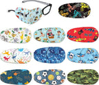 Panelee 10 Pcs Kids Eye Patches 10 Styles Adhesive Eye Patches for Boys Girls Latex Free Lazy Eyepad Bulk 4 x 2 Inch Light Blocking Cotton Adhesive Bandages for Toddler Children(Cute)