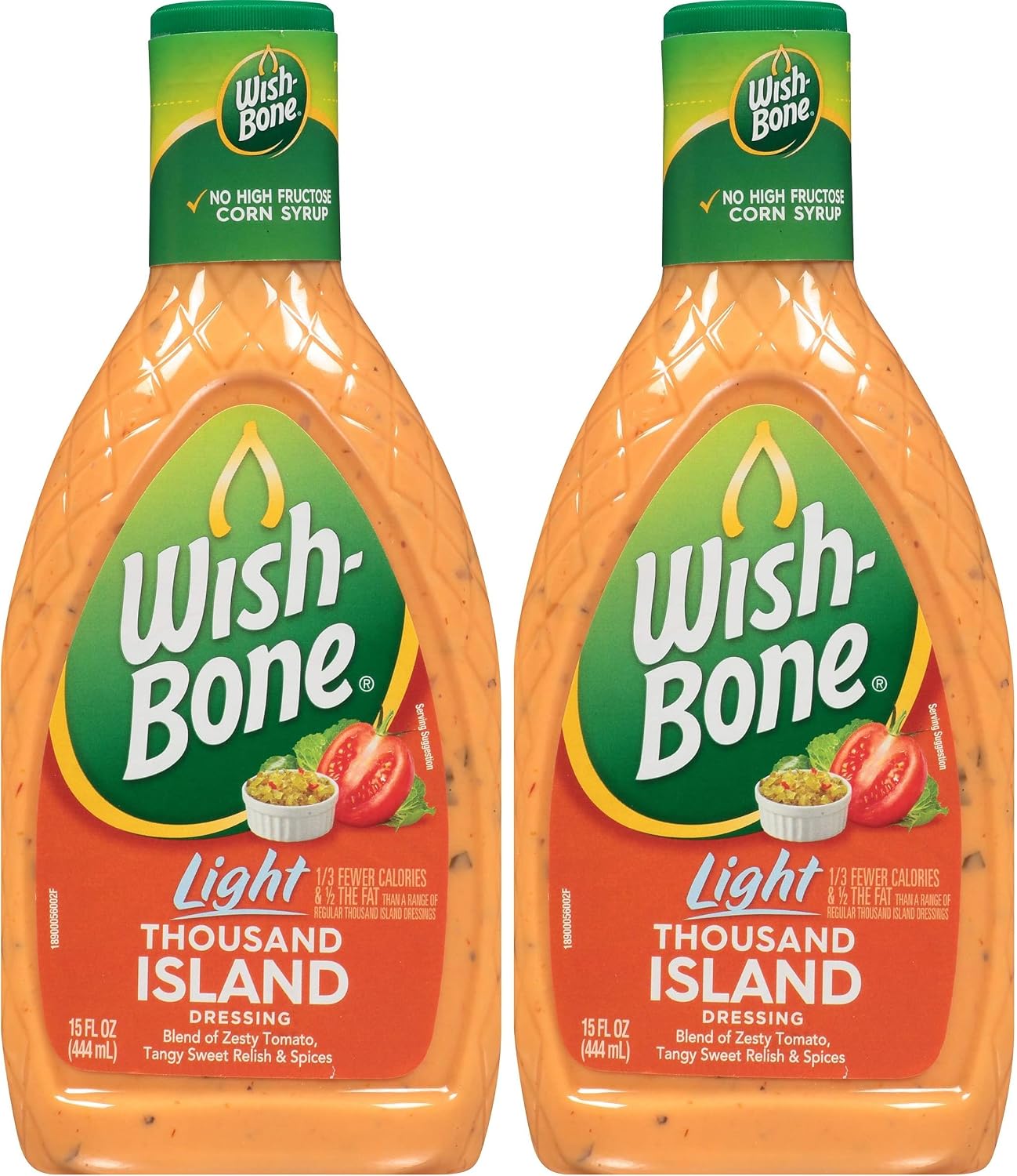 Wish-Bone Light Thousand Island Salad Dressing, 15 FL OZ (Pack of 2)