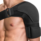 POAGL Adjustable Shoulder Brace for Men - Both Left and Right Arm - Pain Relief for Torn Rotator Cuff, Compression Support Sleeve for Dislocation, Bursitis, Tendonitis (Black, X-Large)