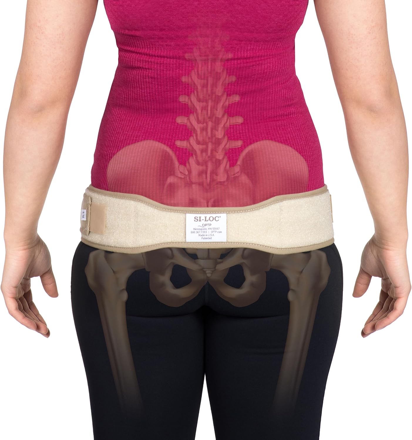 OPTP SI-LOC, SI Joint Belt for Women, Sacroiliac Belt, Lower Back Support Belts for Men, Low Back & Pelvic Pain Relief - Small/Medium