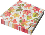20Pcs Fall Leaves Cocktail Napkins, Disposable Thanksgiving Paper Napkins, Decorative Fall Maple Leaf Beverage Dinner Hand Napkin for Autumn Harvest Birthday Holiday Party Supplies, 6.5 x 6.5 Inch
