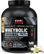 GNC AMP New Wheybolic- Clinically Studied Whey Protein Powder for Workouts & Active Lifestyles- High Leucine Content- Smooth Mixing Drink Mix for Fitness Shakes- Classic Vanilla- 55.9 Oz (26 Servings)