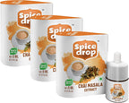 Spice Drop Chai Masala Extract (Tea Masala Drops), No Additives, 5 ml (Pack of 3 x 180 Drops)