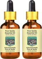 Pure Vanilla Essential Oil (Vanilla planifolia) with Glass Dropper Steam Distilled (Pack of Two) 100ml X 2 (6.76 oz)