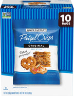 Snack Factory Pretzel Crisps, Original, 1 Oz Snack Bags, 10 Ct
