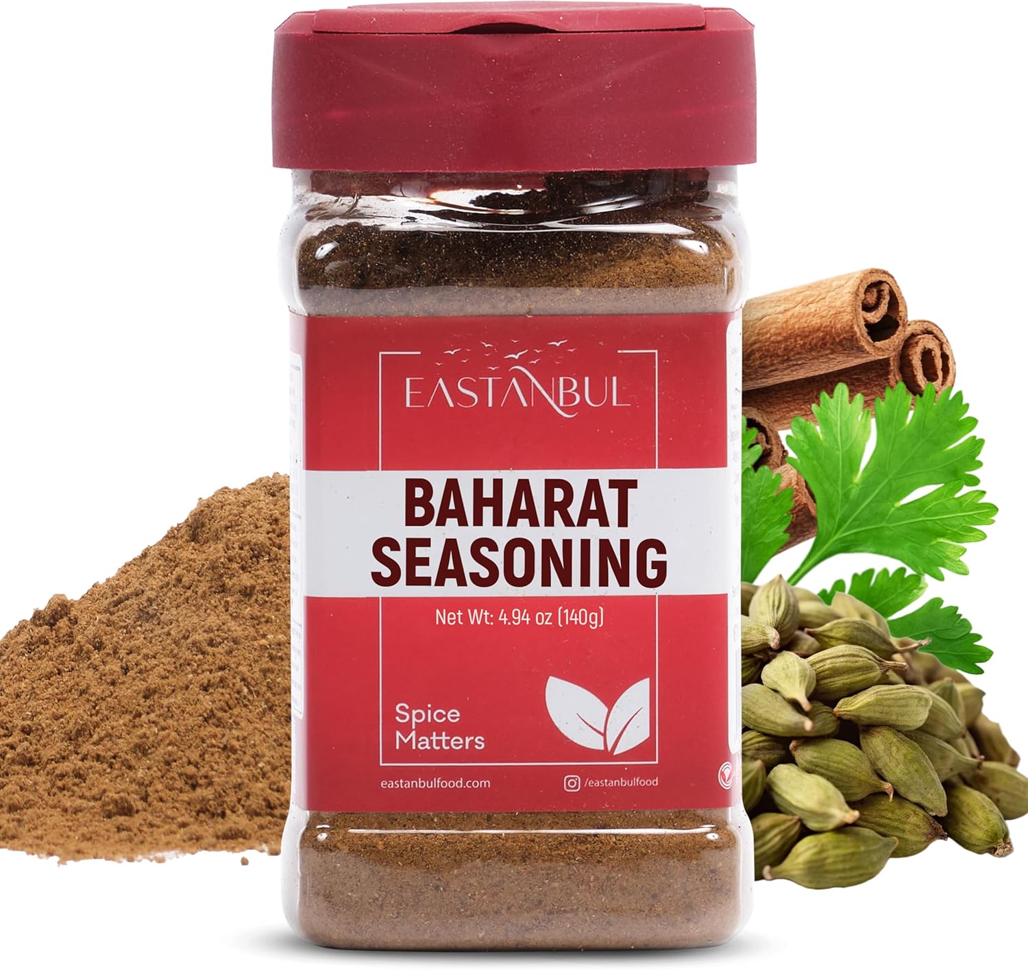 Eastanbul Baharat Spice Blend, 4.94oz, Baharat Spice, Seasoning For Turkish & Middle Eastern Dishes, Turkish Seasoning Mix, Vegan, Gluten Free, Sodium Free, No Filler, No MSG