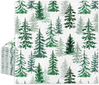 JarThenaAMCS 50Pcs Christmas Paper Napkins Watercolor Cedar Forest Disposable Napkin Xmas Winter Trees Luncheon Dinner Napkins for Holiday Party Tableware Supplies