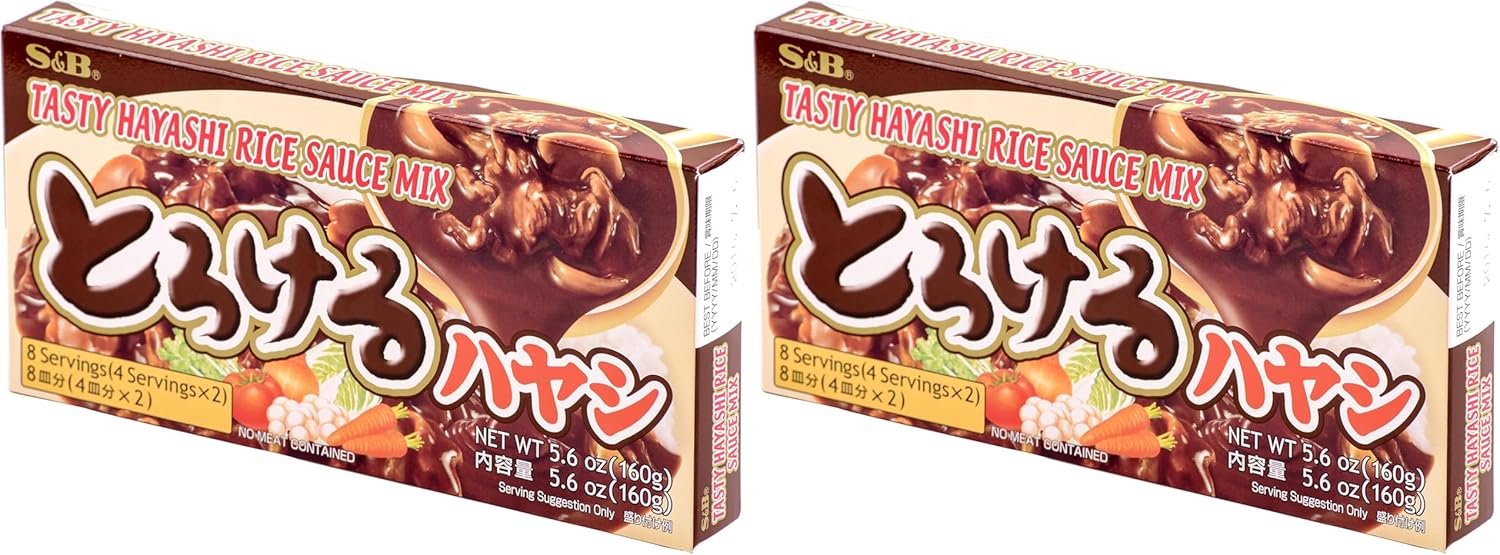 S&B Tasty Hayashi Rice Sauce Mix, 5.6-Ounce (Pack of 2)