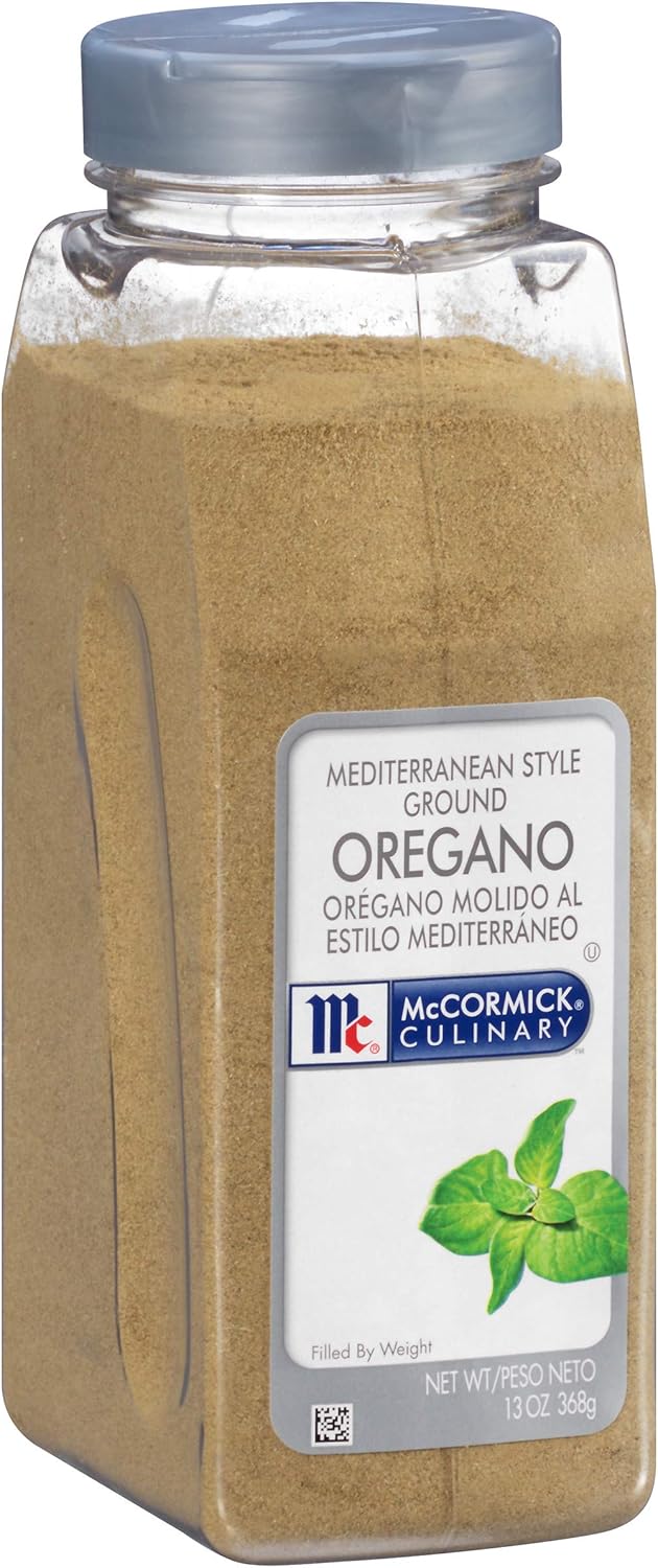 McCormick Culinary Mediterranean Style Ground Oregano, 13 oz - One 13 Ounce Container of Ground Oregano Spice, Use in Greek and Italian Cuisines for Full Flavor
