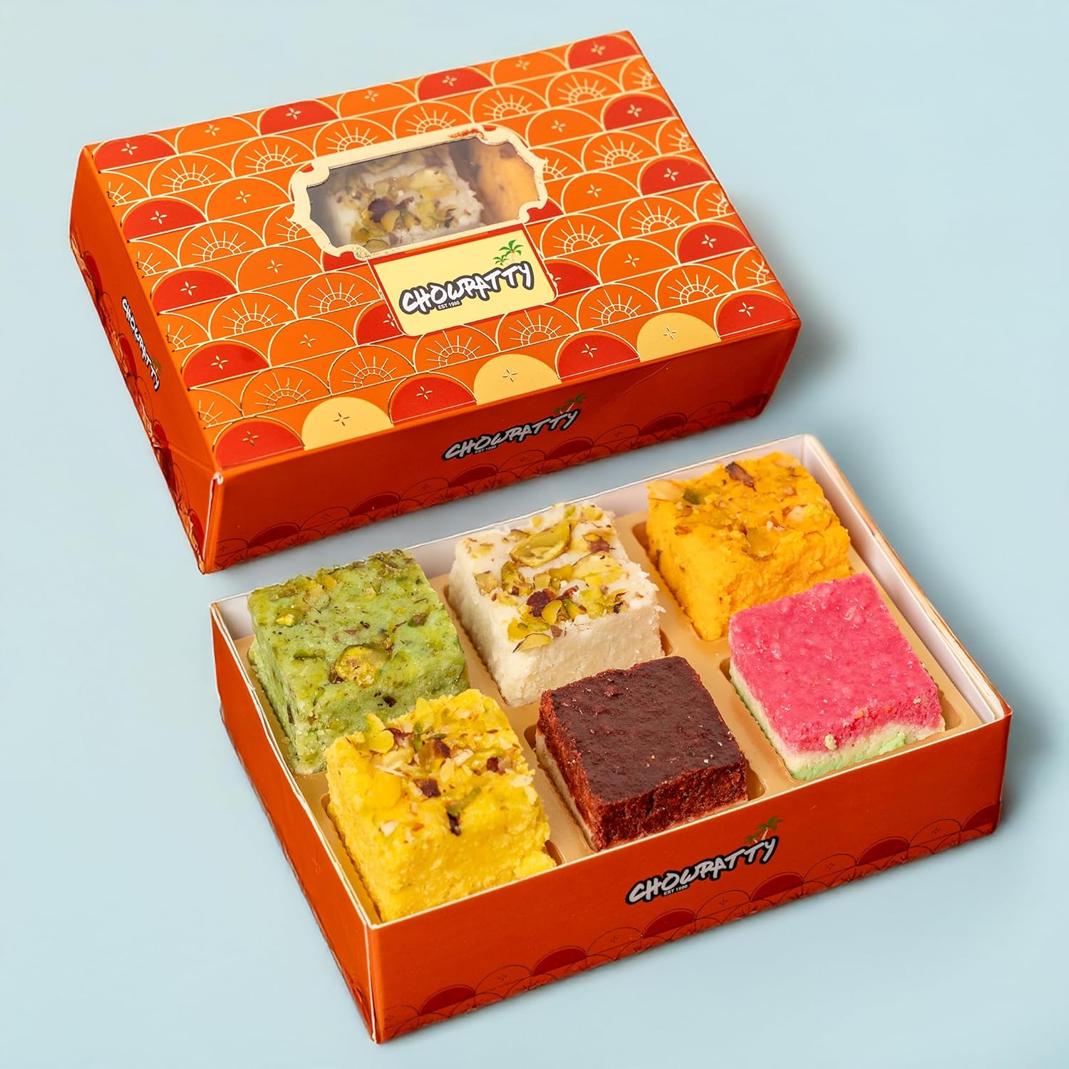 Holi Celebration Barfi Gift Box