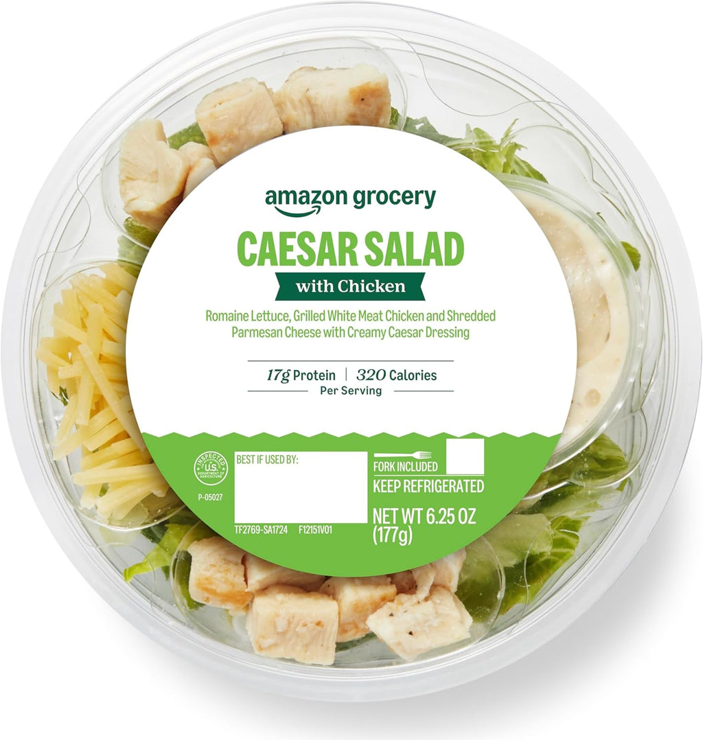 Amazon Grocery, Caesar Salad with Chicken, 6.25 Oz (Previously Amazon Fresh Brand, Packaging May Vary)