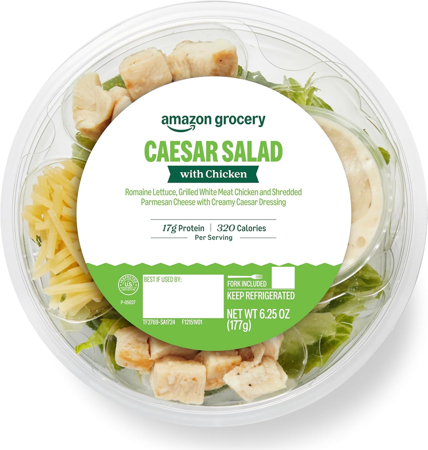 Amazon Grocery, Caesar Salad with Chicken, 6.25 Oz (Previously Amazon Fresh Brand, Packaging May Vary)