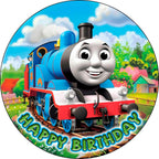 7.5x Inch Edible Cake Toppers – Thomas Train Themed Birthday Party Collection of Edible Cake Decorations