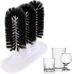 3 Brush Glass Washer Triple Glass Rinser, Cup Washer Brush