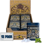 Clawhammer Organic Mints Strong Peppermint - 30 Count Tin (Pack of 12) | Bold Breath Mint, Organic Candy Mints with No Artificial Colors or Sweeteners | Kosher, Vegan, Gluten Free