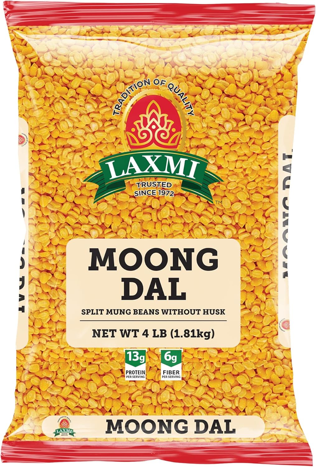 Laxmi Moong Dal (Split Mung Beans), 4 Pounds