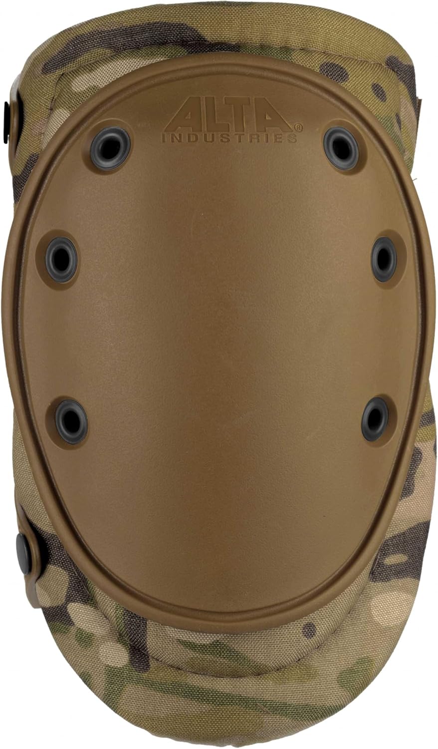 ALTA 50453.16 AltaFLEX Gel Insert Heavy Duty Knee Protector Pad, MultiCAM Cordura Nylon Fabric, AltaLOK Fastening, Flexible Cap, Long, Coyote