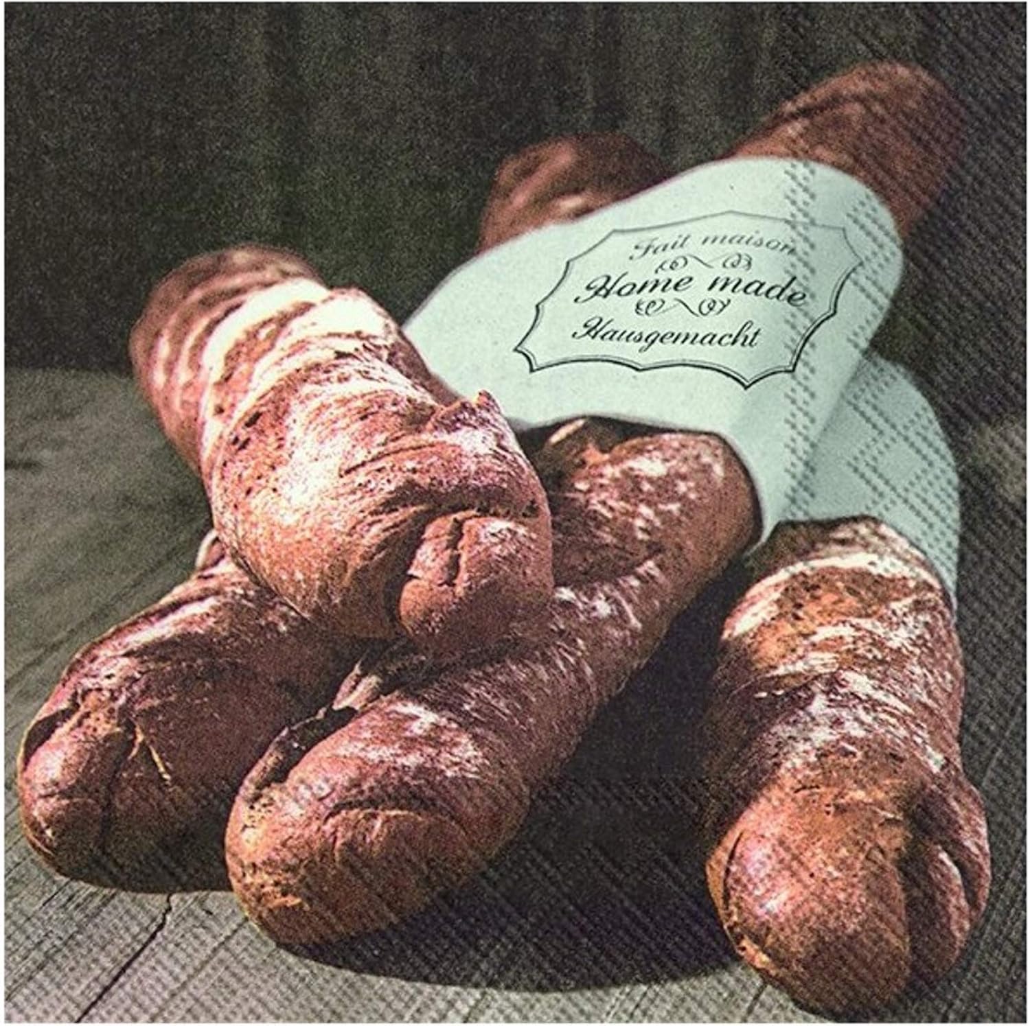 IHR 20 Luxury Paper Lunch Napkins- Home Made Bread