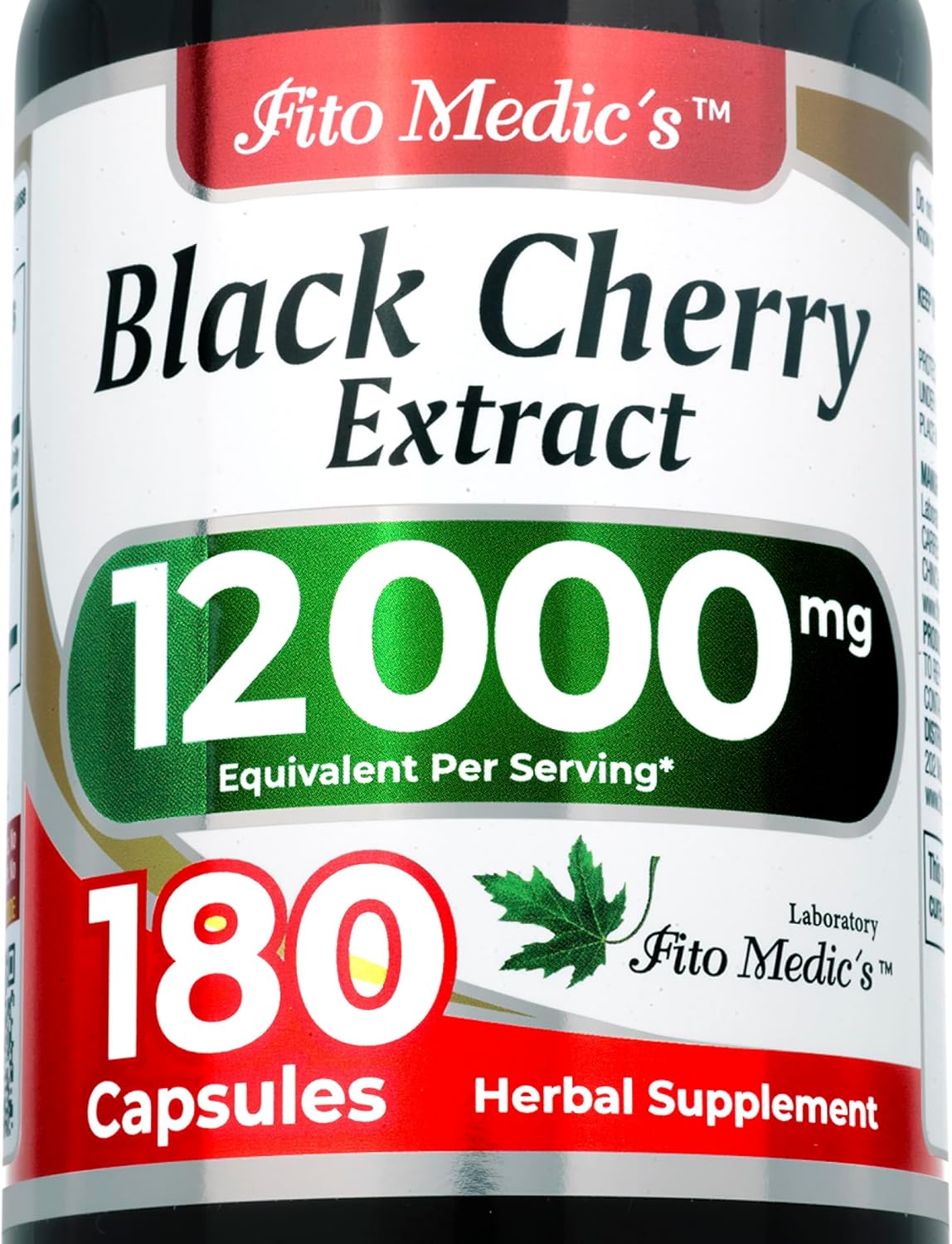 FITO MEDIC'S Lab | Black Cherry |180 Capsules | Cherry Pills | Black Cherry Capsules | Ultra high Absorption